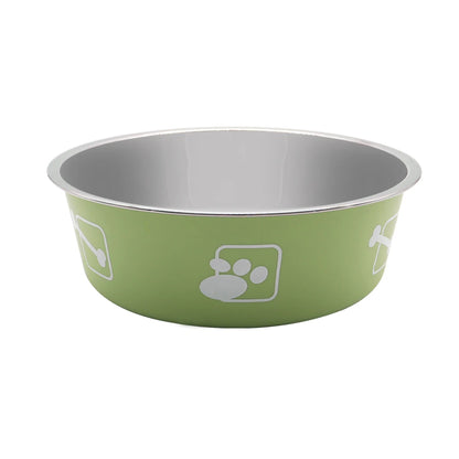 Modern Color anti Slip Double Walled Vacuum Insulated Stainless Steel Waterproof Dog Bowl Eco Friendly Solid Rubber Base Food