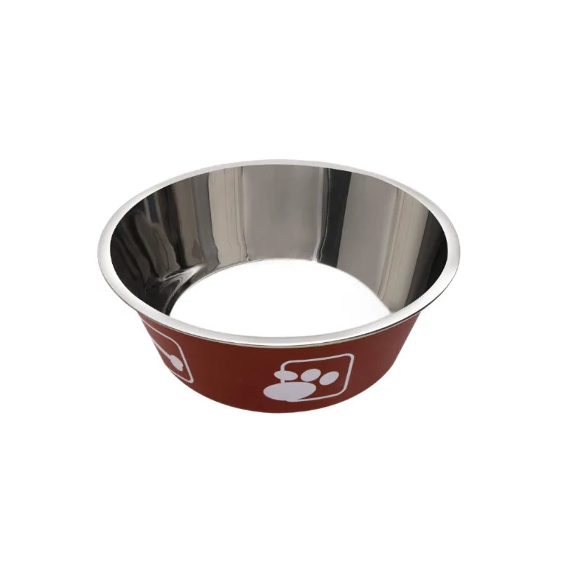 Modern Color anti Slip Double Walled Vacuum Insulated Stainless Steel Waterproof Dog Bowl Eco Friendly Solid Rubber Base Food